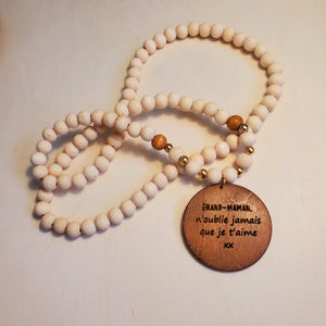 Collier en bois