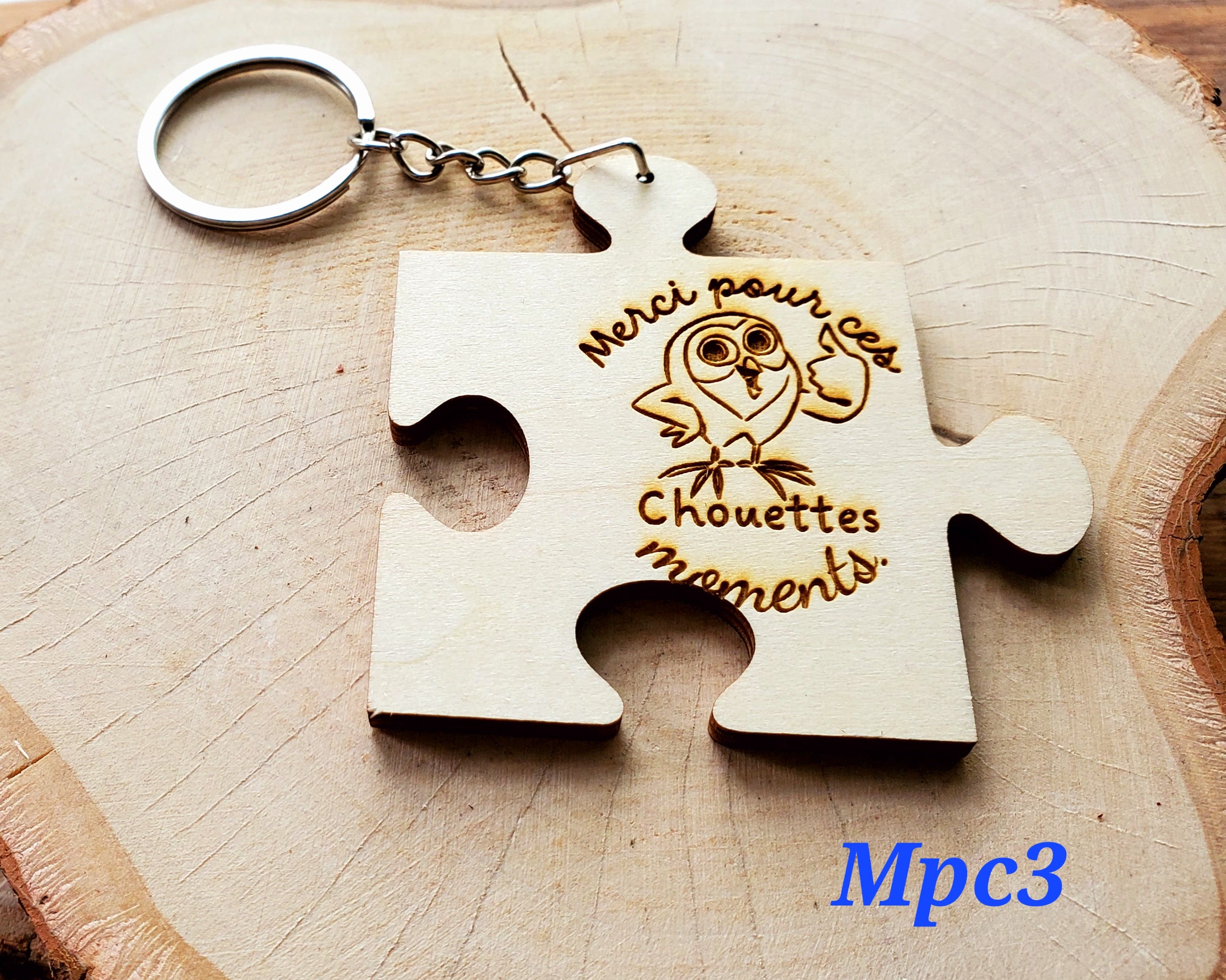 Porte-clés en bois personnalisé pour hommes et femmes, porte-clés
